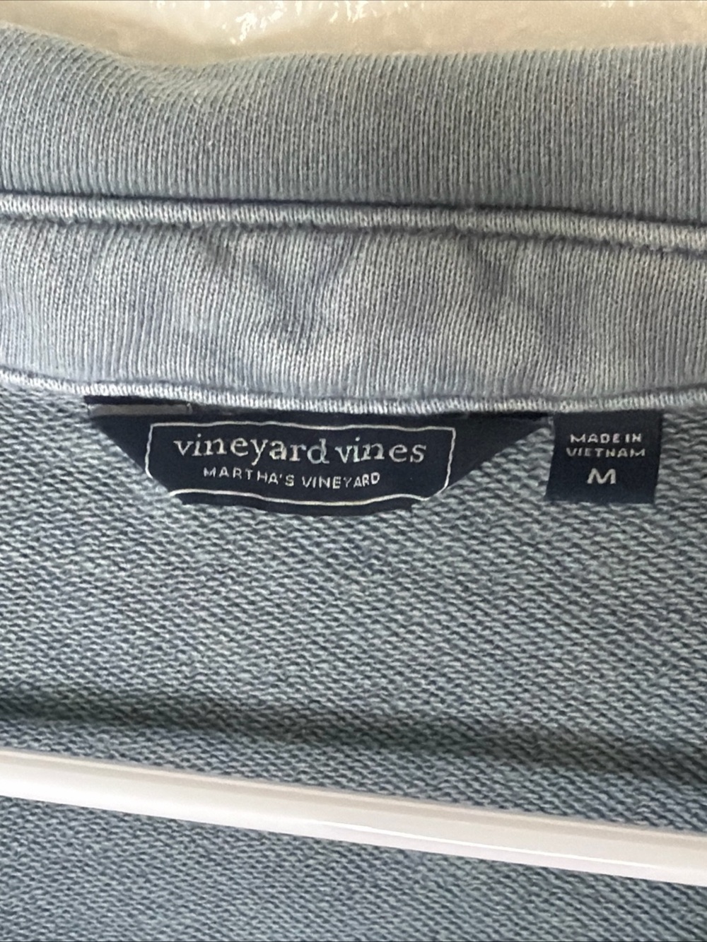 Vineyard Vines Classic Cam V Neck Pullover Sweatshirt Blue Gray Women’s M - Picture 4 of 7